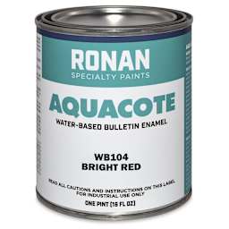 Ronan Aquacote Water-Based Acrylic Colors - Front of Can of Bright Red 
