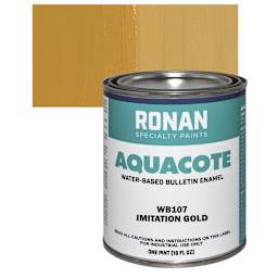 Ronan Aquacote Water-Based Acrylic Color - Imitation Gold, Pint and swatch