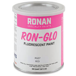Ronan RON-GLO Fluorescent Paint - Red, Quart 
