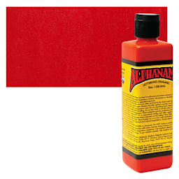 Alpha6 Alphanamel Lettering Enamel - Vermilion, 236.6 ml - Bottle and Swatch