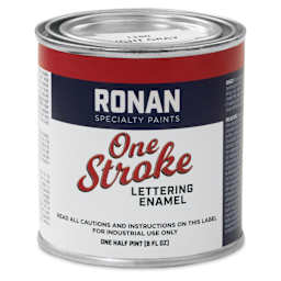 Ronan One Stroke Lettering Enamel - Light Gray, Half Pint