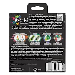 Staedtler Pigment Arts Brush Pens - Nature Colors, Set of 12, back of the packaging