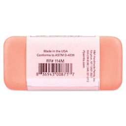 R&F Encaustic Paint Block - Cadmium Coral, 104 ml block back
