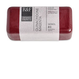 R&F Encaustic Paint Block - Quinacridone Magnenta, 104 ml block