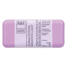R&F Encaustic Paint Block - Quinacridone Magenta Light, 104 ml block
