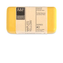 R&F Encaustic Paint Block - Naples Yellow, 40 ml block