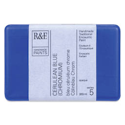 R&F Encaustic Paint Block - Cerulean Blue Chromium, 333 ml block
