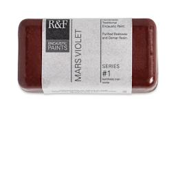 R&F Encaustic Paint Block - Mars Violet, 40 ml block