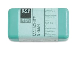 R&F Encaustic Paint Block - Malachite Green, 40 ml block
