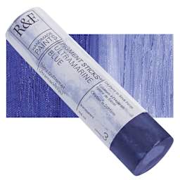 R&F Pigment Stick - Ultramarine Blue, 100 ml stick and swatch