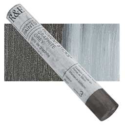 R&F Pigment Stick - Graphite, 38 ml stick and swatch