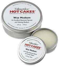 Enkaustikos Wax Medium - Top view of two tins with one open