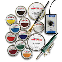 Enkaustikos Hot Cakes Encaustic Paint - Set of 10, Classic Painters Choice Colors, 45 ml tins