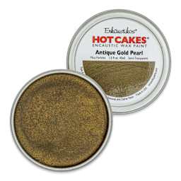 Enkaustikos Hot Cakes Encaustic Paint - Antique Gold Pearl, 45 ml tin