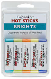 Enkaustikos Hot Sticks Encaustic Paints - Set of 5, Bright Colors, 13 ml sticks
