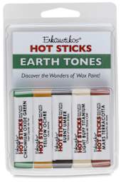 Enkaustikos Hot Sticks Encaustic Paints - Set of 5, Earth Tone Colors, 13 ml sticks