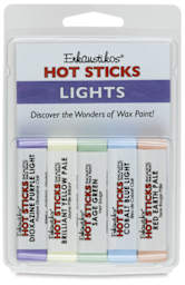 Enkaustikos Hot Sticks Encaustic Paint Sets - Front of package of 5 pc Light Tones Set