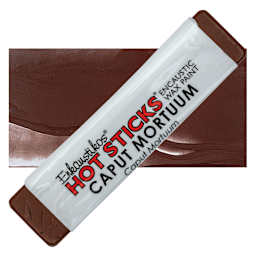 Enkaustikos Hot Sticks Encaustic Wax Paint - Caput Mortuum, 13 ml stick and swatch