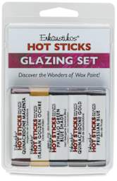 Enkaustikos Hot Sticks Encaustic Paints - Set of 5, Glazing Colors, 13 ml sticks