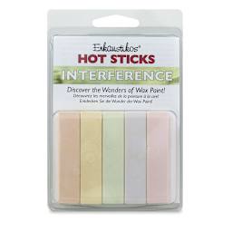 Enkaustikos Hot Sticks Encaustic Paints - Set of 5, Interference Colors, 13 ml sticks