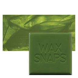 Enkaustikos Wax Snaps Encaustic Paint - Bismuth Green, 40 ml snaps and swatch
