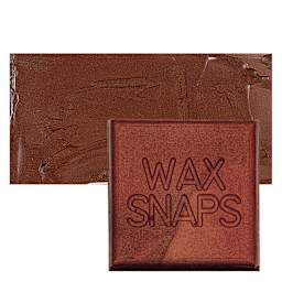 Enkaustikos Wax Snaps Encaustic Paint - Antique Copper Pearl, 40 ml snaps and swatch