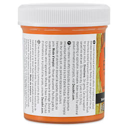 DecoArt Wax Effects Acrylic Paint - Cadmium Orange Hue, 4 oz Jar (Back)