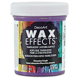 DecoArt Wax Effects Acrylic Paint - Dioxazine Purple, 4 oz Jar (Front)