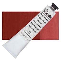 Ceracolors Waterborne Wax Paint - Mars Red (Yellow Shade) 50 ml Tube and Swatch