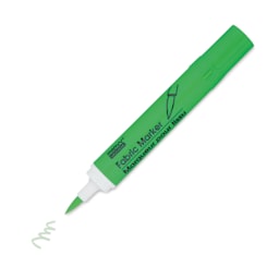 Marvy Fabric Brush Marker - Florescent Green, single marker