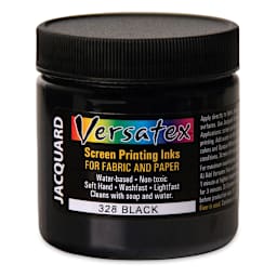 Jacquard Versatex Screen Printing Ink - Black, 4 oz jar