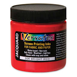 Jacquard Versatex Screen Printing Ink - Bright Red, 4 oz jar