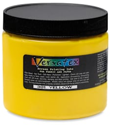 Jacquard Versatex Screen Printing Ink - Front of Yellow 16 Oz Jar