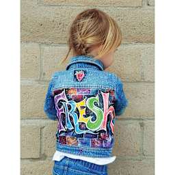 Jacquard Textile Colors and Sets, children wearing painted jacket (Artwork by Tanya Alexander)