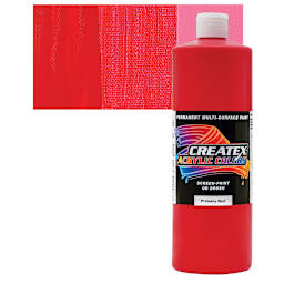 Createx Acrylic - Primary Red, Quart and swatch