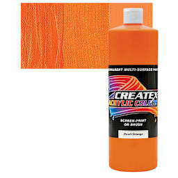 Createx Acrylic - Pearl Orange, Quart and swatch