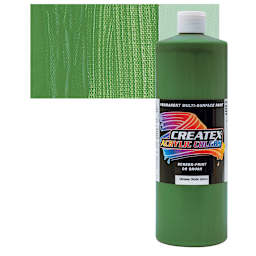 Createx Acrylic - Chromium Oxide Green, Quart and swatch