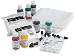 Jacquard Marbling Kit - Assorted components of Class Pack laid out