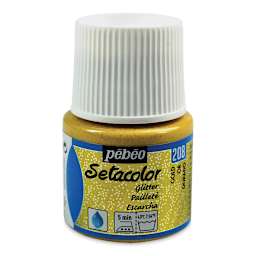 Pebeo Setacolor Fabric Paint - Gold, Light Fabric Glitter, 45 ml