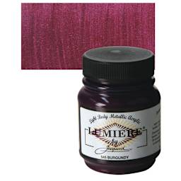 Jacquard Lumiere Acrylic - Burgundy, 2.25 oz jar and swatch