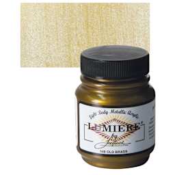 Jacquard Lumiere Acrylic - Old Brass, 2.25 oz jar and swatch