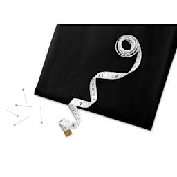 Fabric Palette Pre-Cut Cotton Fabric - Black, 1 yd with tape measure and pins (sold separately)