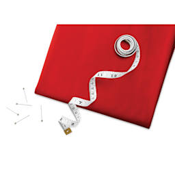 Fabric Palette Pre-Cut Cotton Fabric - Red, 1 yd with tape measure and pins (sold separately)