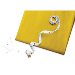 Fabric Palette Pre-Cut Cotton Fabric - Yellow, 1 yd with tape measure and pins (sold separately)