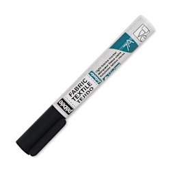Pebeo 7A Light Fabric Brush Marker - Black, 1 mm (Cap on)