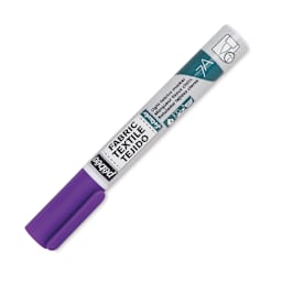 Pebeo 7A Light Fabric Brush Marker - Violet, 1 mm (Cap on)