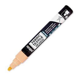Pebeo 7A Opaque Fabric Marker - Pastel Orange, 4 mm (Cap off)