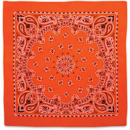Carolina Paisley Bandanas - Full view of Orange Bandana