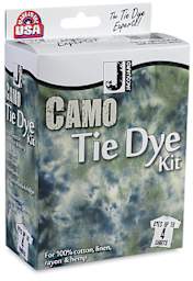 Jacquard Camo Tie Dye Kit - Front of package at slight angle
