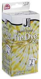 Jacquard Jewel Tones Tie Dye Kits - Angled view of Topaz Dye package